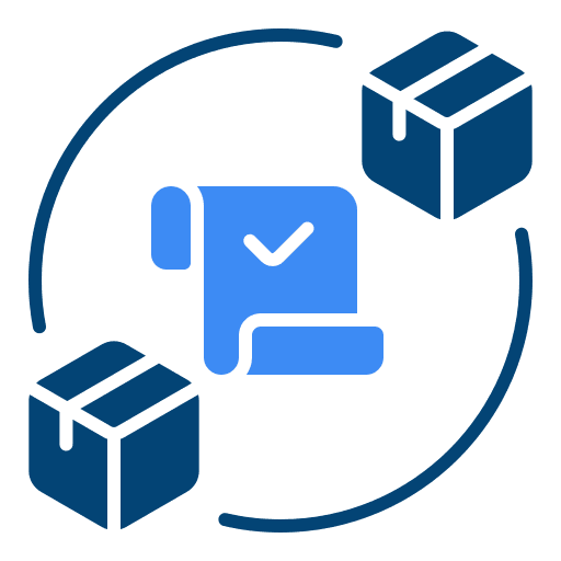 Dynamics 365 for Finance and Operations 12 procurement automation with boxes in circle