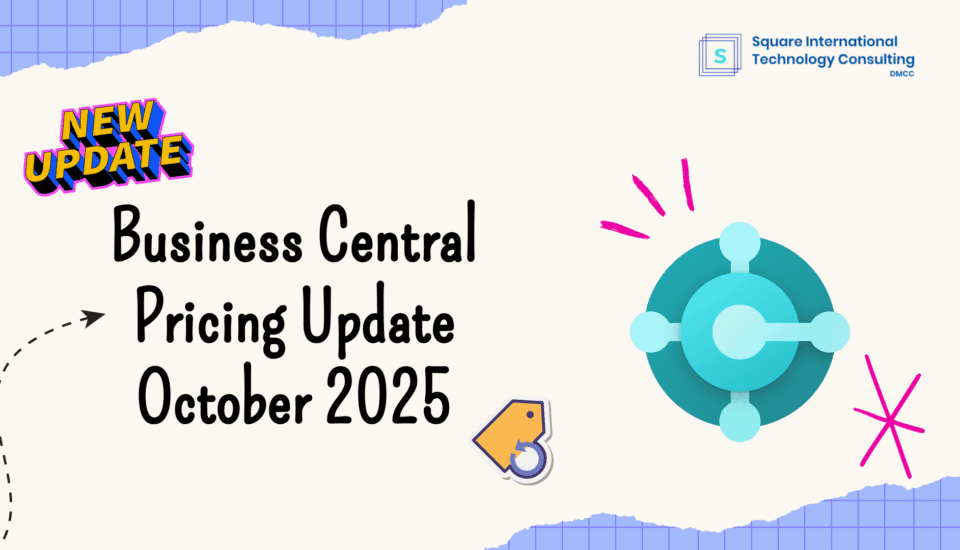 Business central pricing update information, happening in october 2025