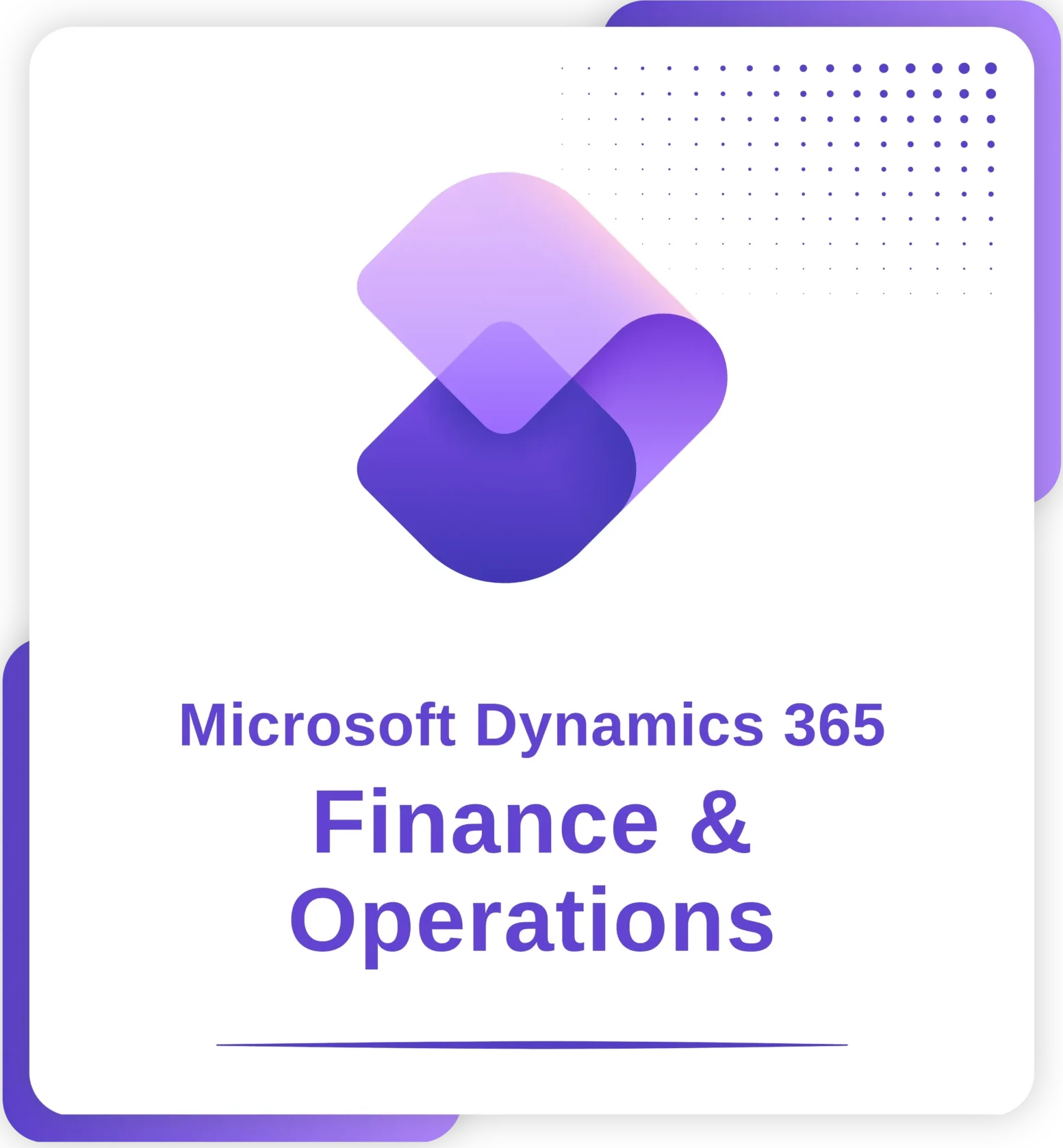 Microsoft Dynamics 365 Finance and Operations application logo.